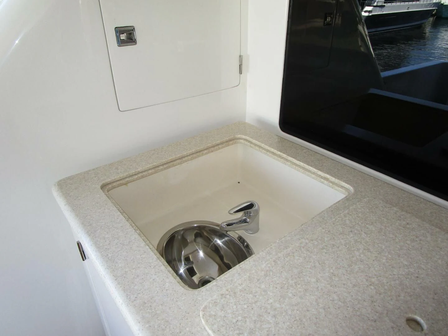 a sink in a kitchen aboard LADY D Yacht for Sale