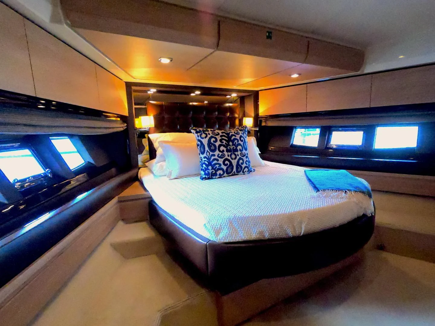 a bed in a room aboard BT 2 Yacht for Sale