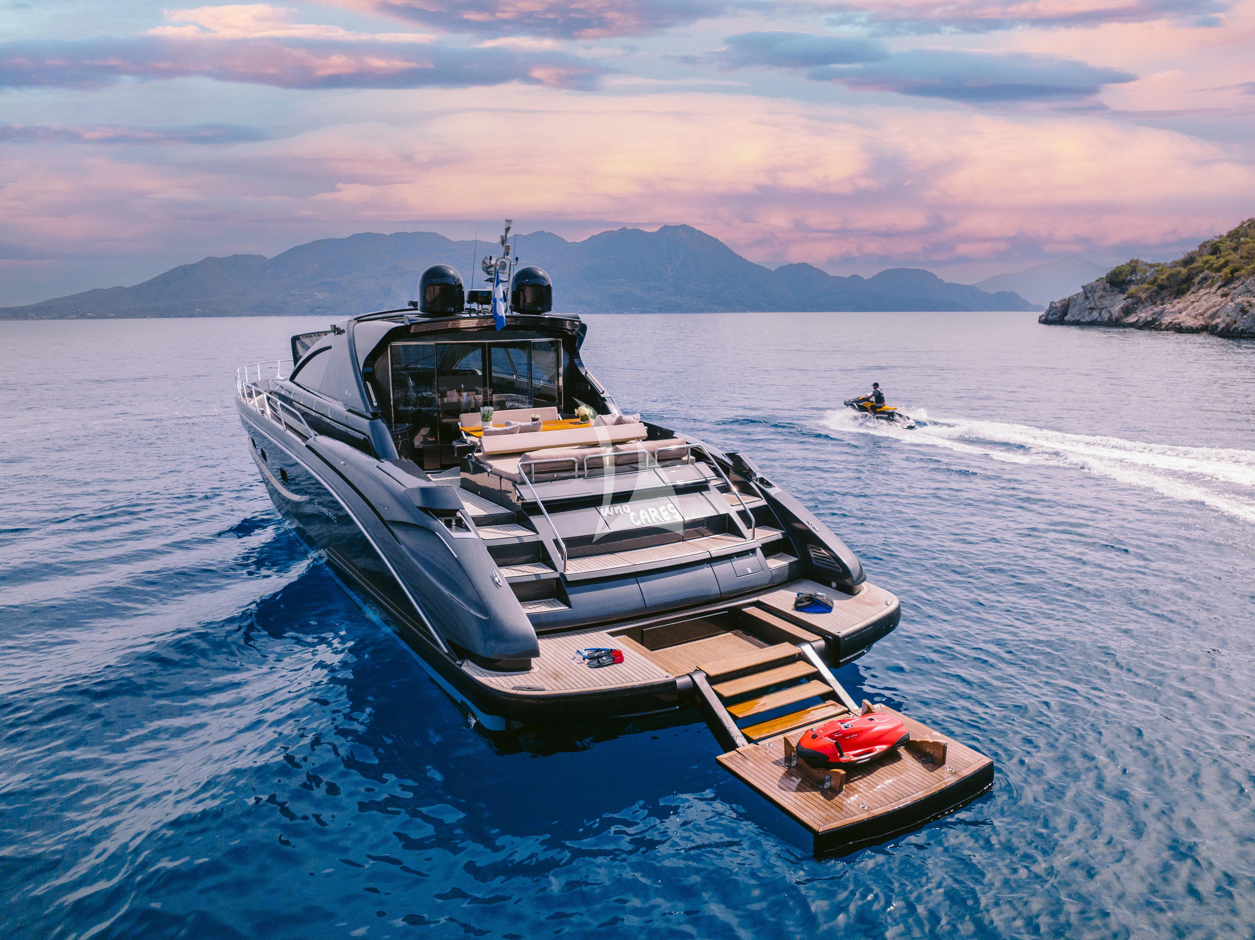 a boat on the water aboard WHO CARES Yacht for Sale