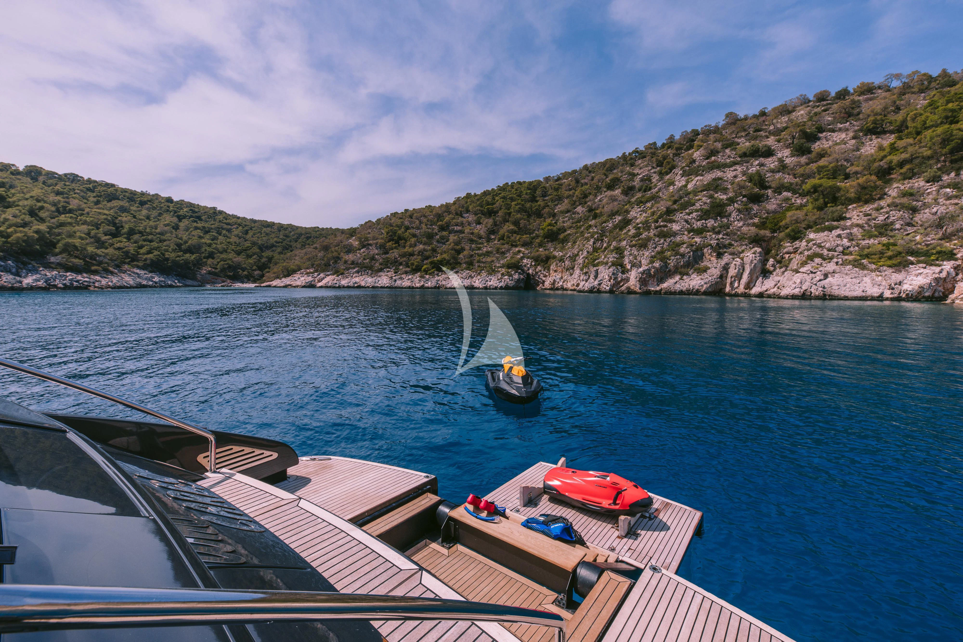 a boat on the water aboard WHO CARES Yacht for Sale