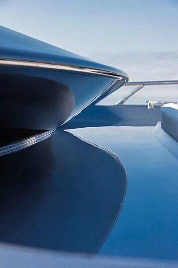 the wing of a plane aboard GREY SHARK Yacht for Sale