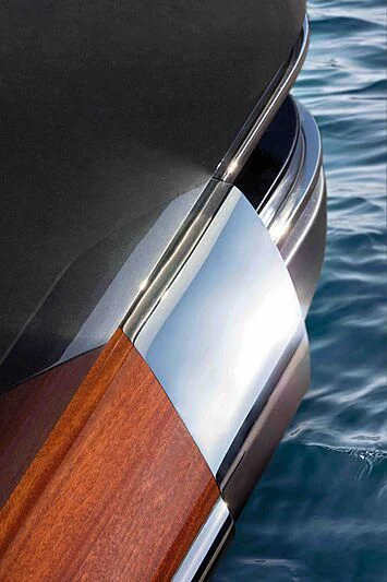 a silver and gold ring aboard GREY SHARK Yacht for Sale