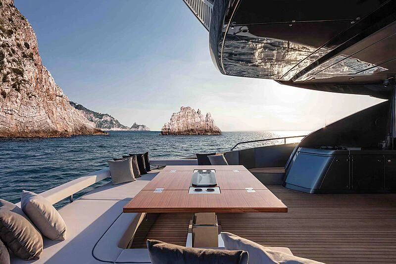 a boat on the water aboard GREY SHARK Yacht for Sale
