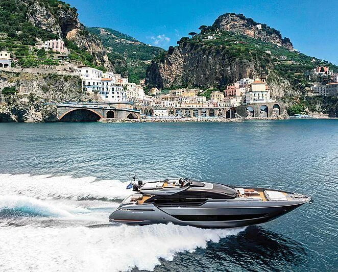 a boat on the water aboard GREY SHARK Yacht for Sale