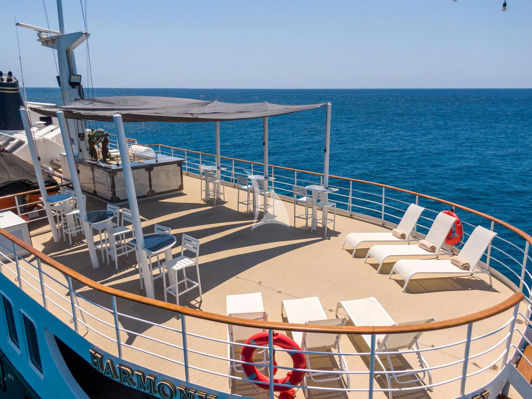 a boat on the water aboard HARMONY II Yacht for Sale