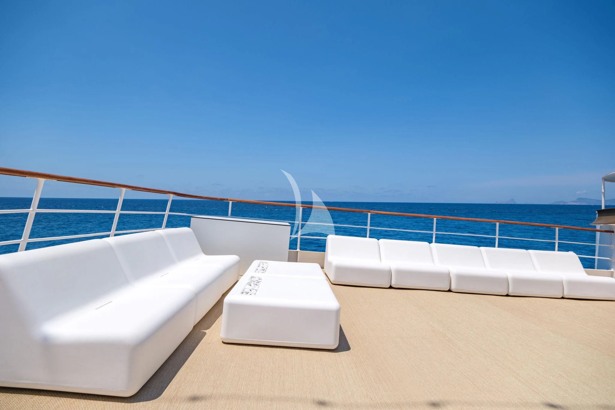 a white box on a table aboard HARMONY II Yacht for Sale
