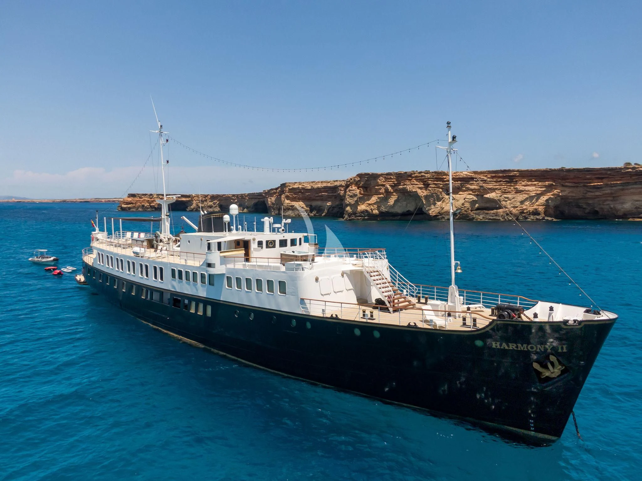 a boat in the water aboard HARMONY II Yacht for Sale
