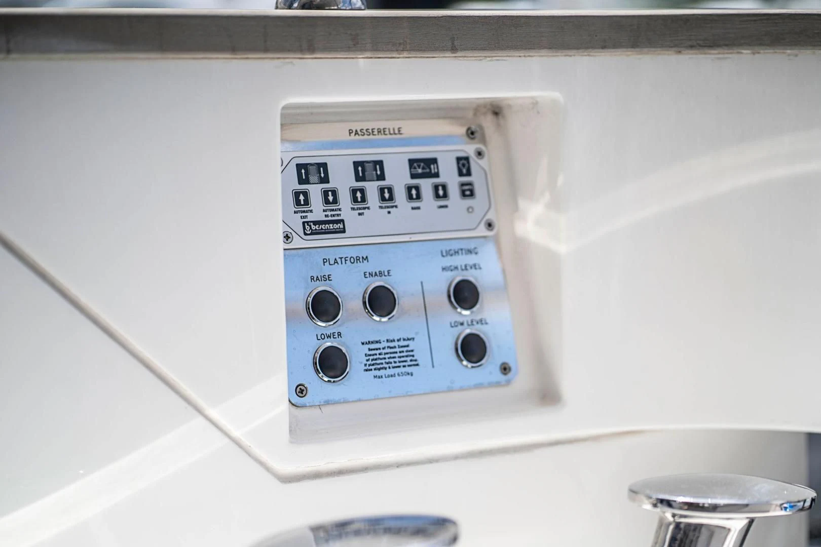 a white electrical box aboard QUANTUM Yacht for Sale