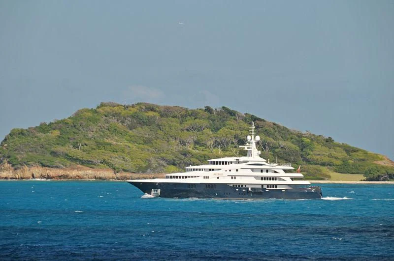 a ship on the water aboard FREEDOM Yacht for Sale