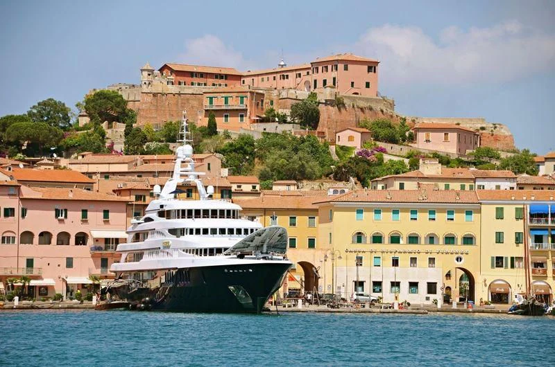 a boat in the water aboard FREEDOM Yacht for Sale