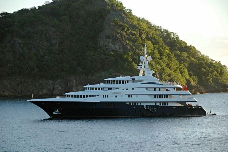 a large ship in the water aboard FREEDOM Yacht for Sale