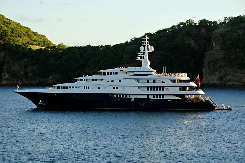 a large ship on the water aboard FREEDOM Yacht for Sale