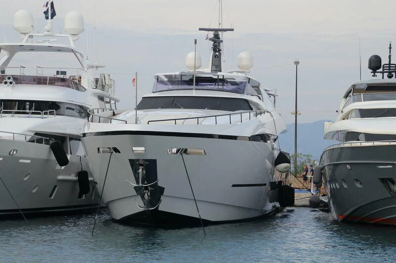 several boats in the water aboard SAFFURIYA Yacht for Sale