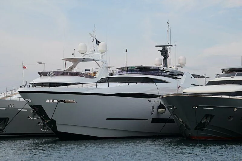 a couple of large yachts aboard SAFFURIYA Yacht for Sale
