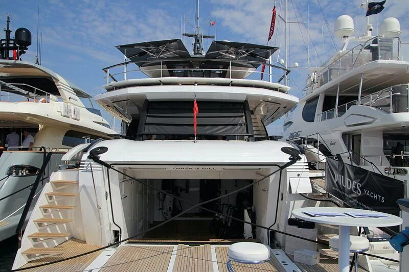 a group of boats on a dock aboard SAFFURIYA Yacht for Sale