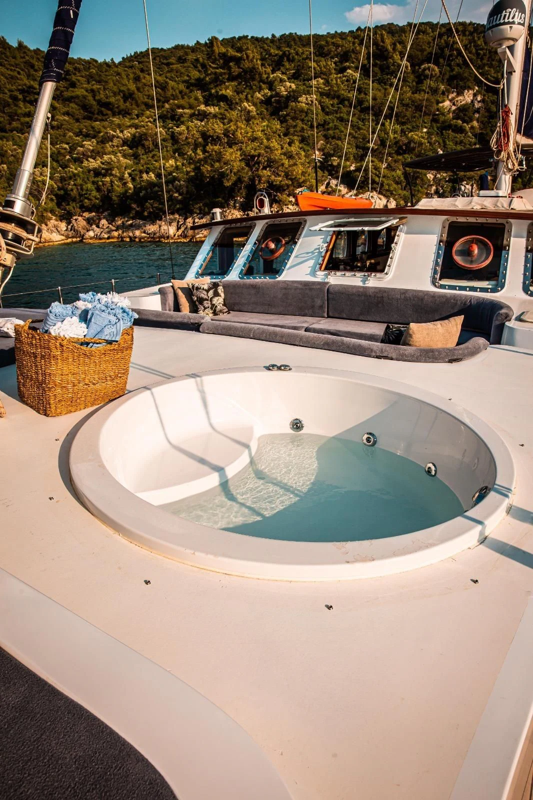 a boat on a body of water aboard NAUTILUS Yacht for Sale