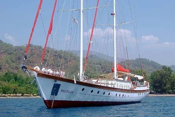 a boat on the water aboard NAUTILUS Yacht for Sale