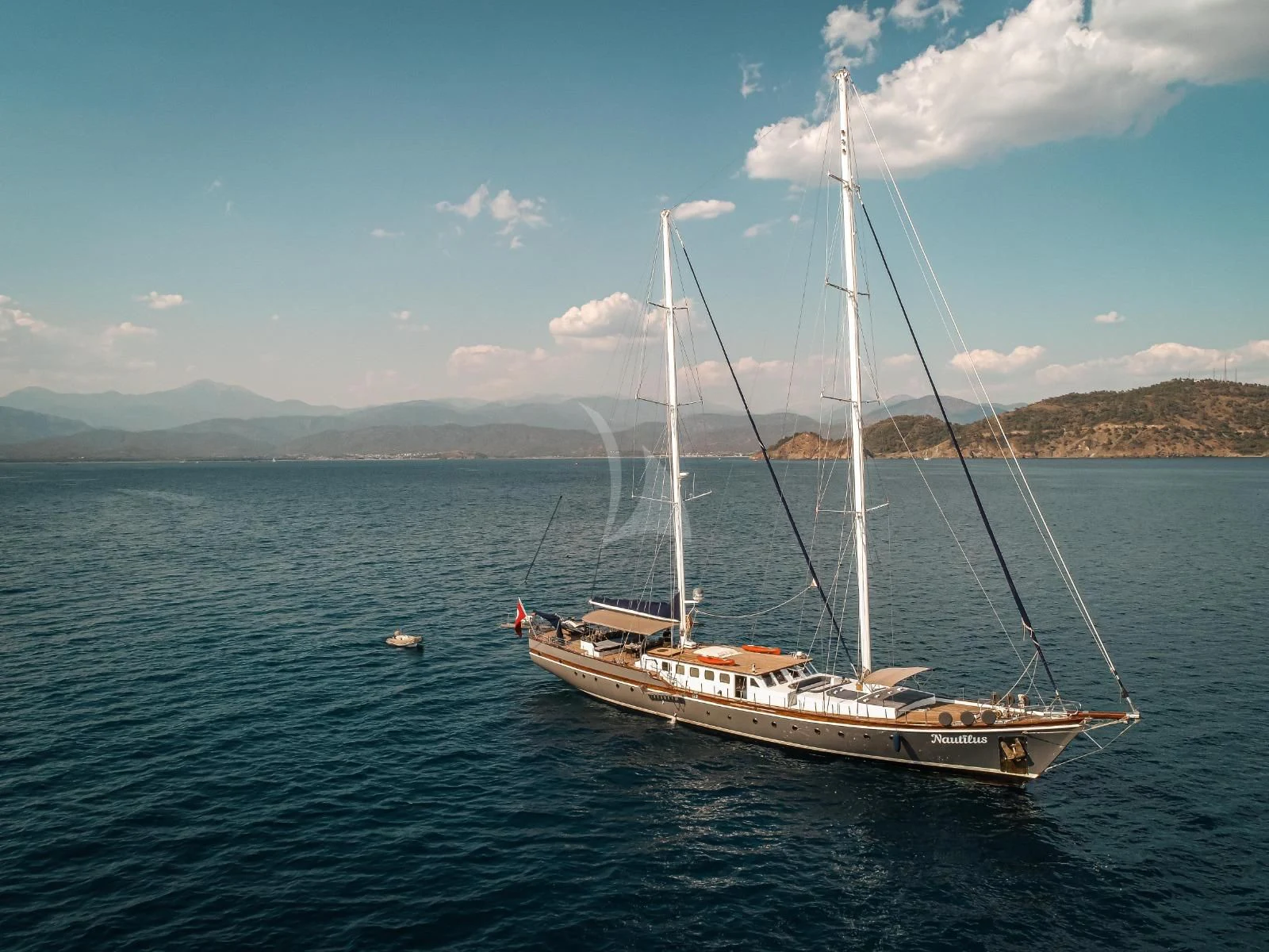 a sailboat on the water aboard NAUTILUS Yacht for Sale