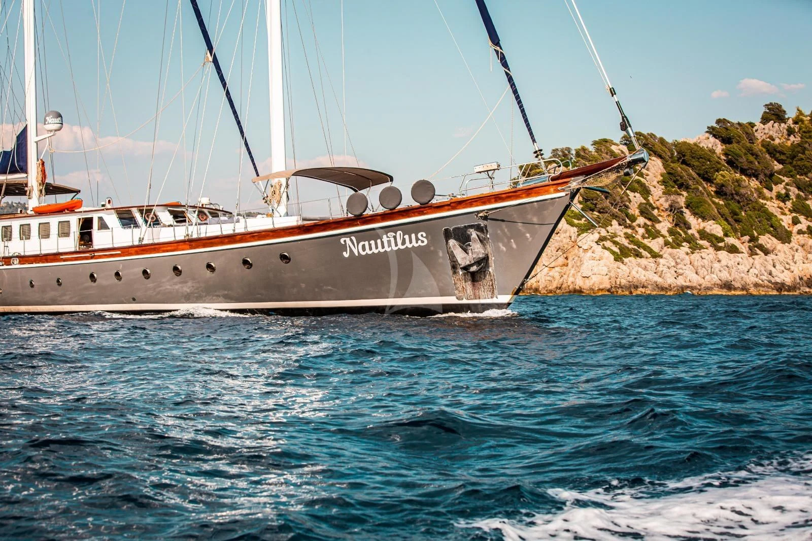 a boat on the water aboard NAUTILUS Yacht for Sale