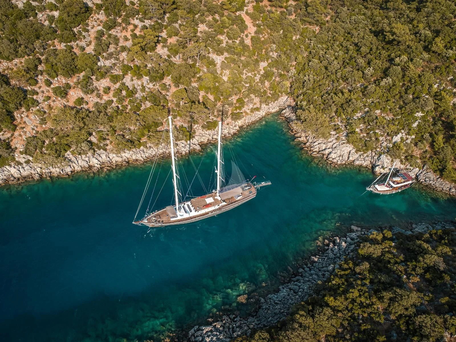 a boat in the water aboard NAUTILUS Yacht for Sale