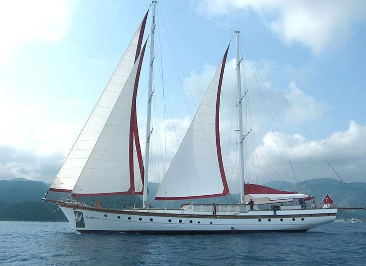 a sailboat on the water aboard NAUTILUS Yacht for Sale
