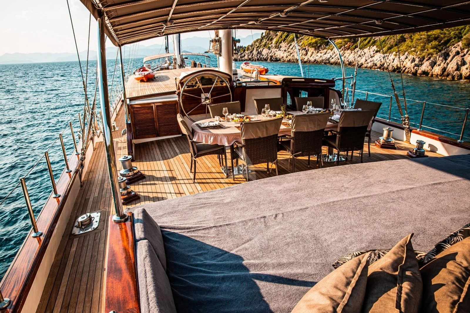 a boat on the water aboard NAUTILUS Yacht for Sale