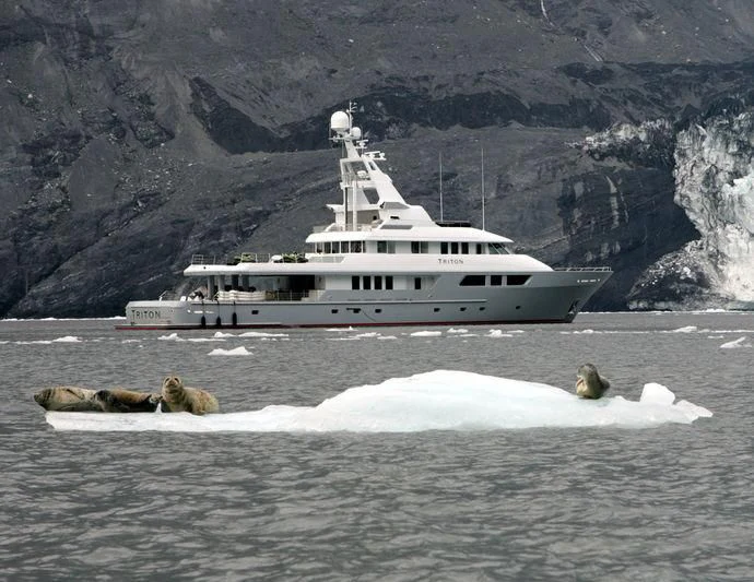 a boat on the water aboard TRITON Yacht for Sale