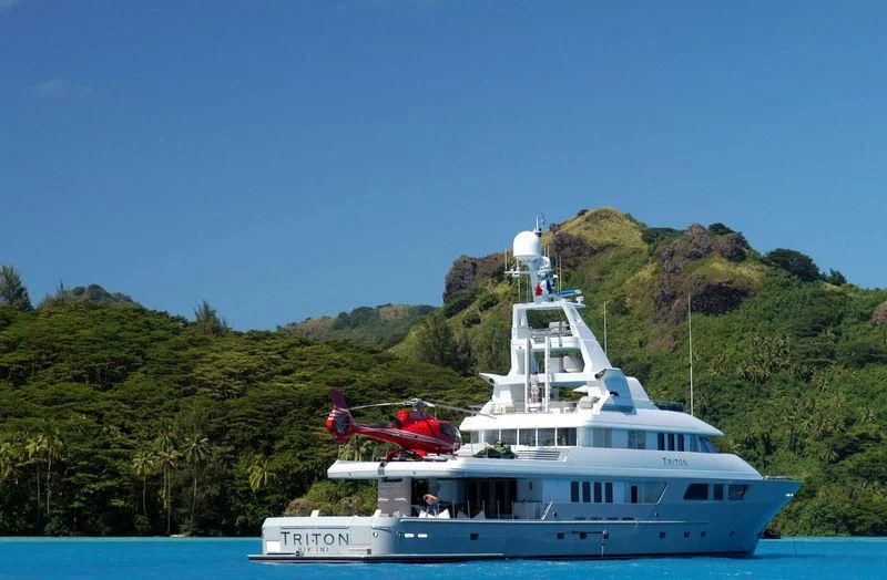 a boat on the water aboard TRITON Yacht for Sale
