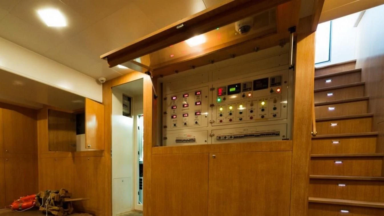 a machine inside a room aboard TRITON Yacht for Sale