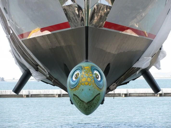 a boat with a propeller aboard TRITON Yacht for Sale