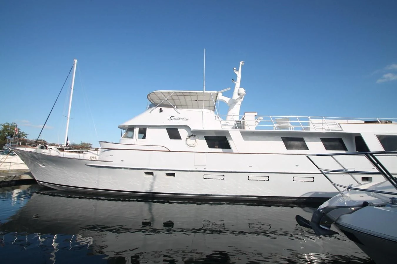 a boat on the water aboard ENCHANTRESS Yacht for Sale
