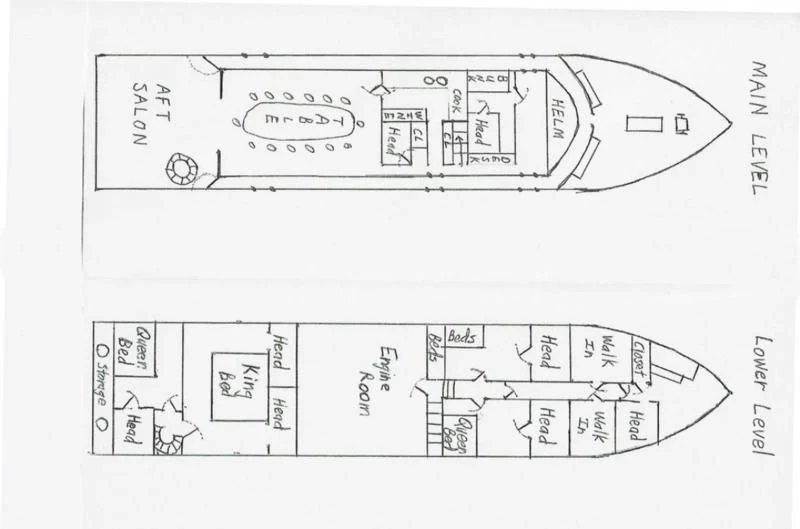 diagram aboard ENCHANTRESS Yacht for Sale