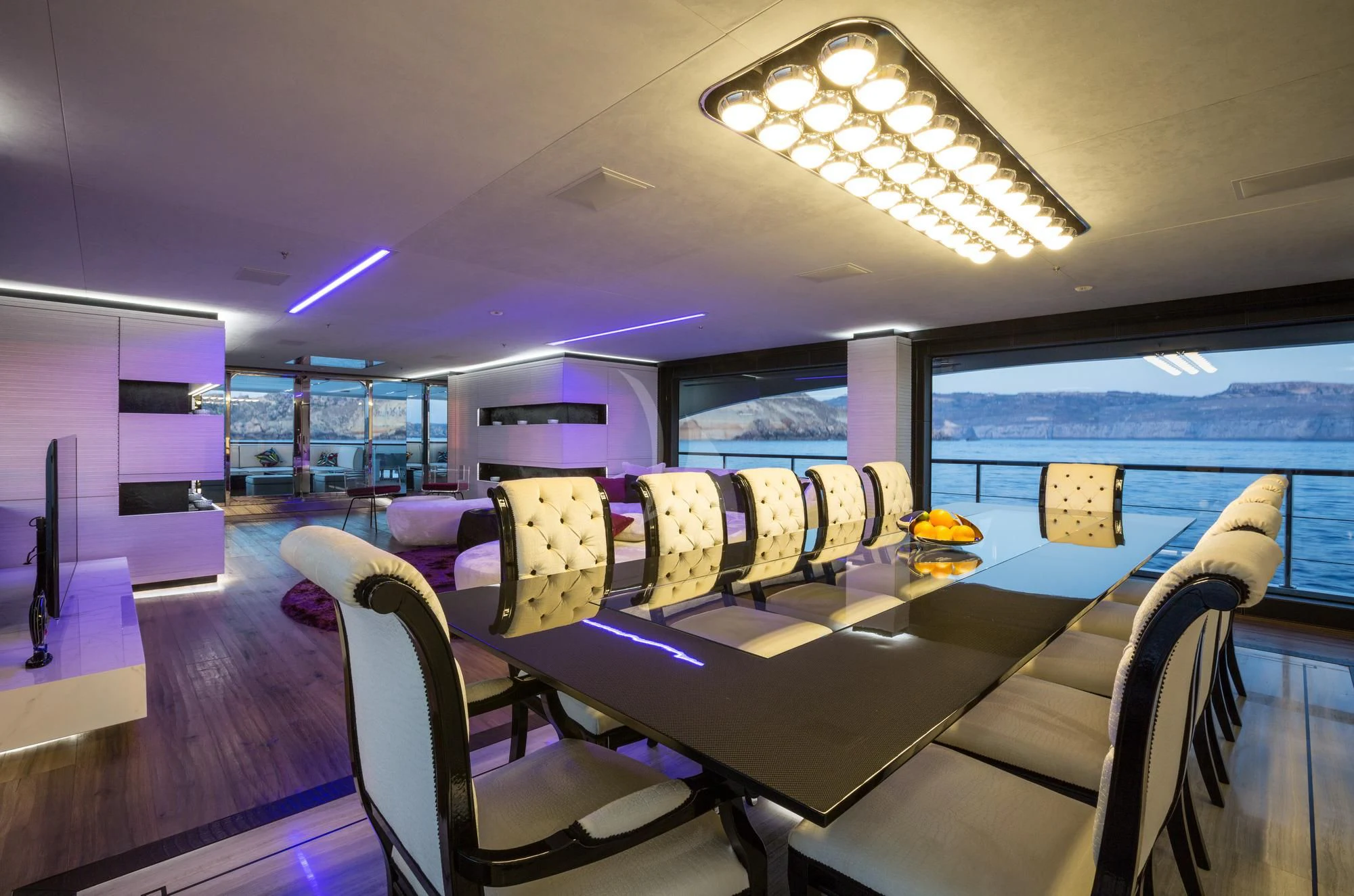 inside of a train aboard OCEAN PARADISE Yacht for Sale