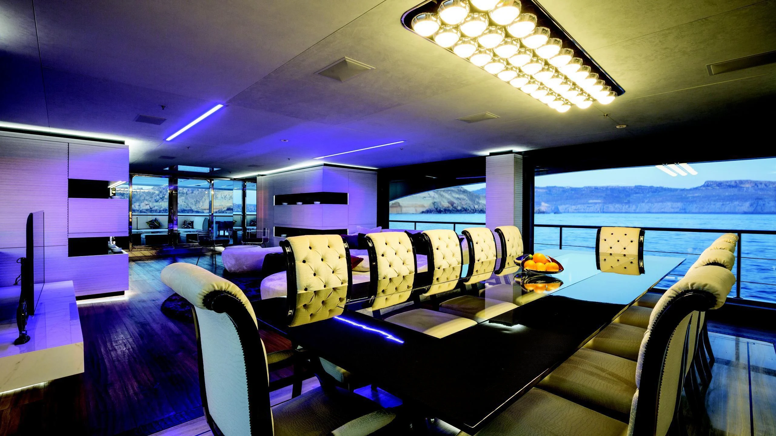 inside of a ship aboard OCEAN PARADISE Yacht for Sale