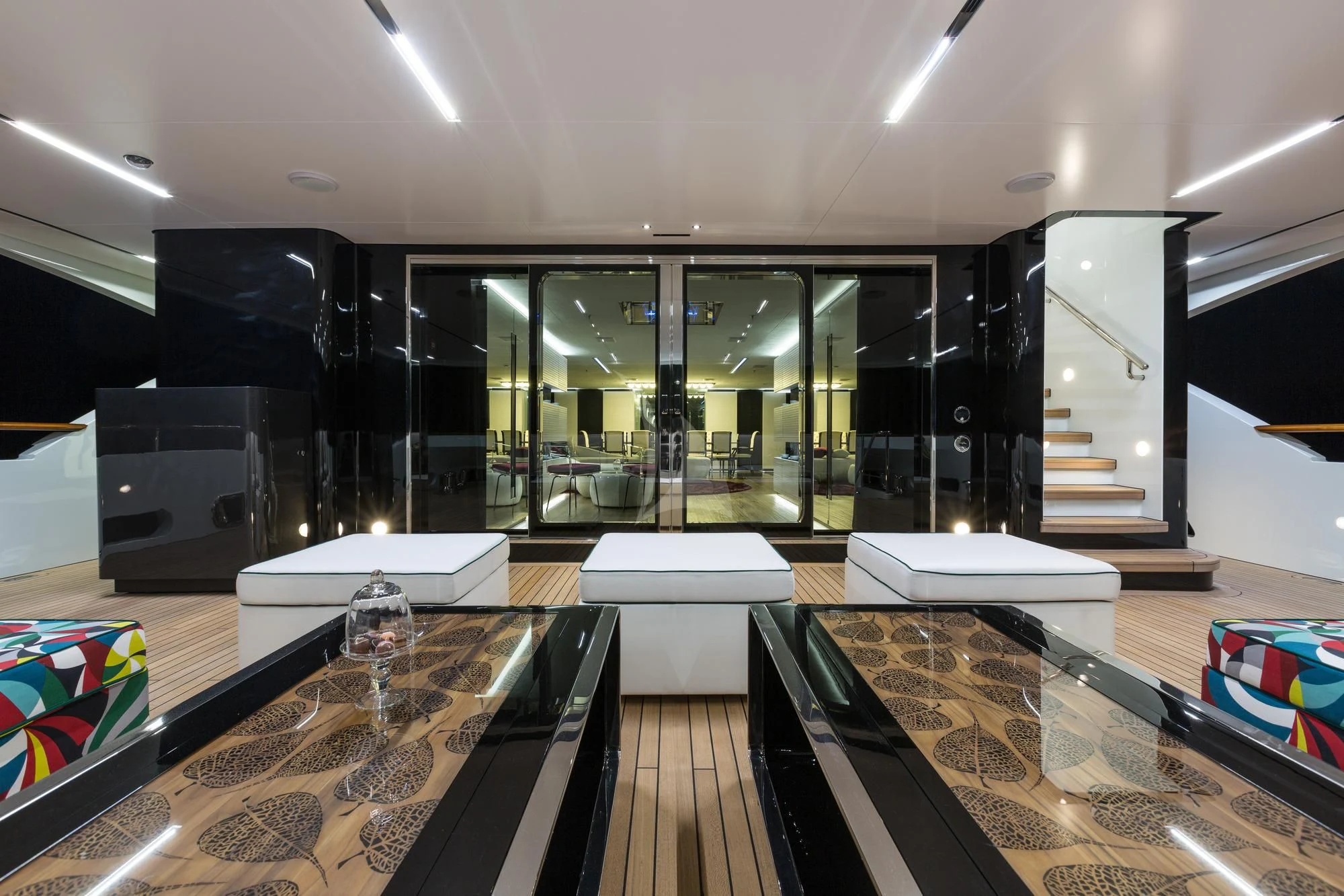 a room with a glass display case aboard OCEAN PARADISE Yacht for Sale
