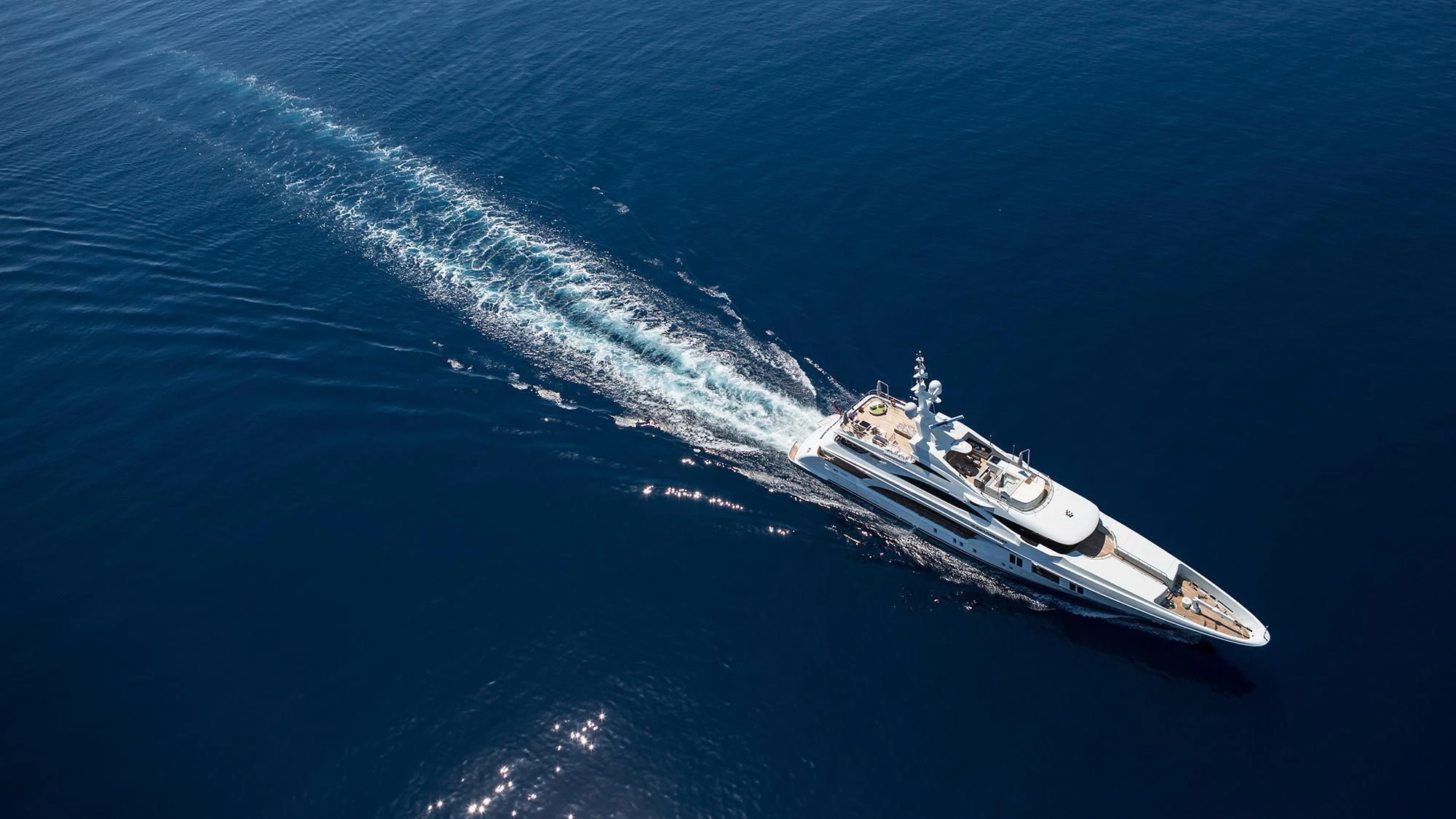 a ship in the water aboard OCEAN PARADISE Yacht for Sale