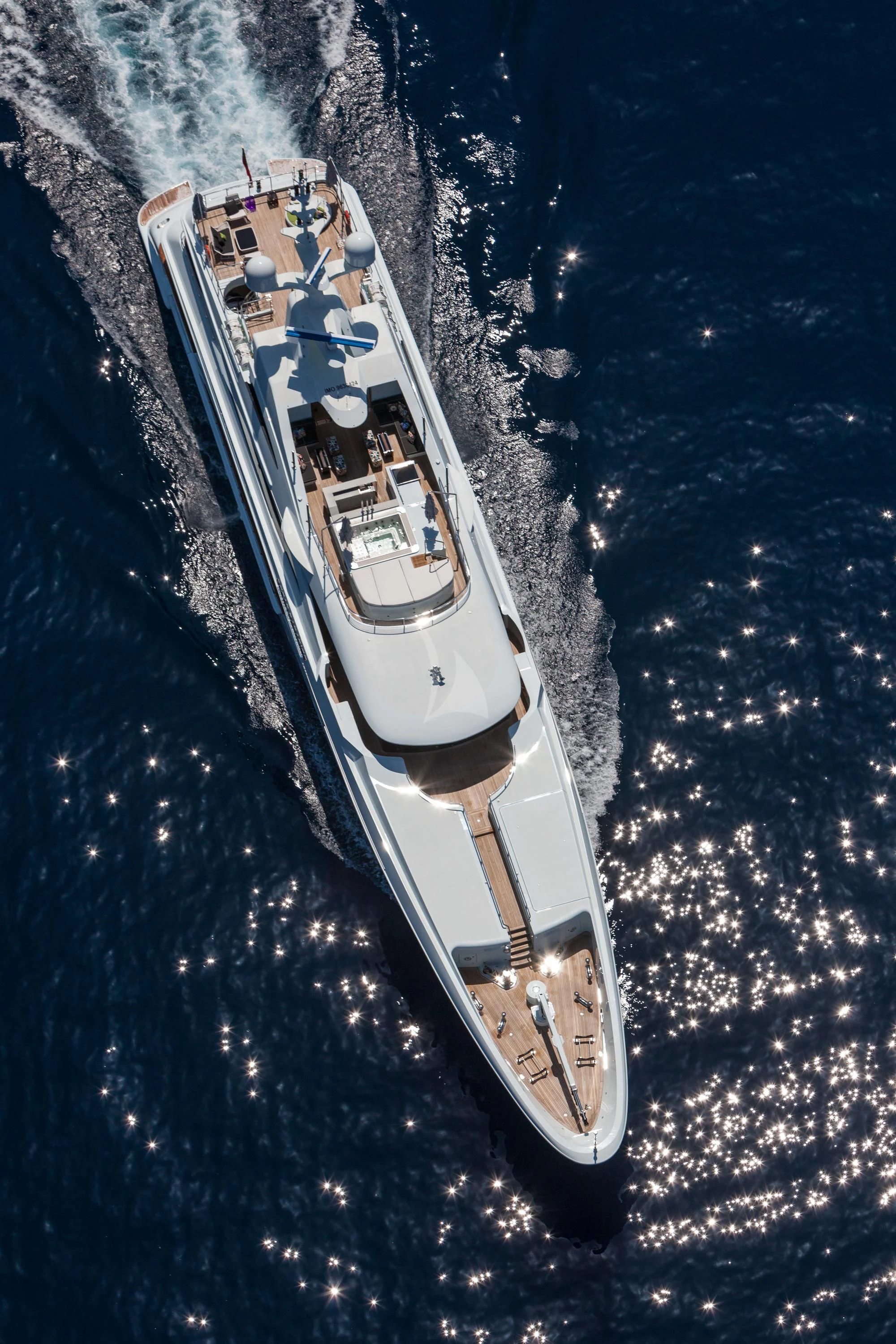 a space ship in space aboard OCEAN PARADISE Yacht for Sale