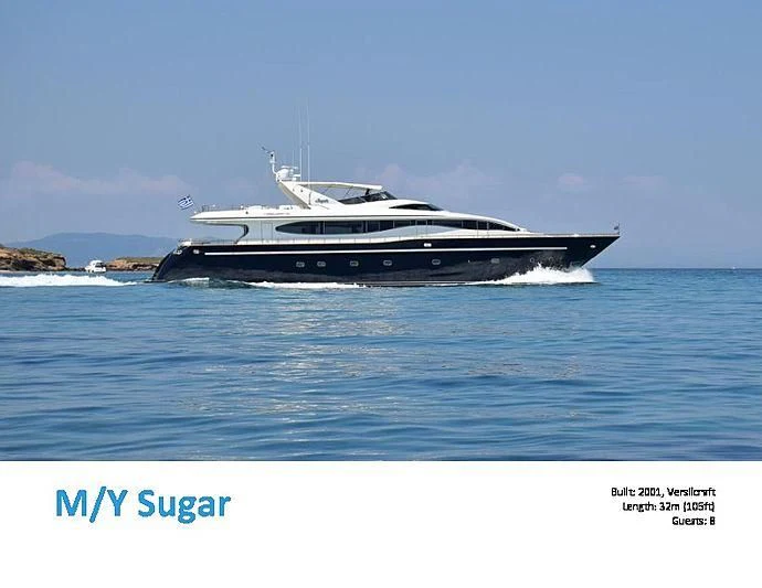 a boat on the water aboard SUGAR Yacht for Sale