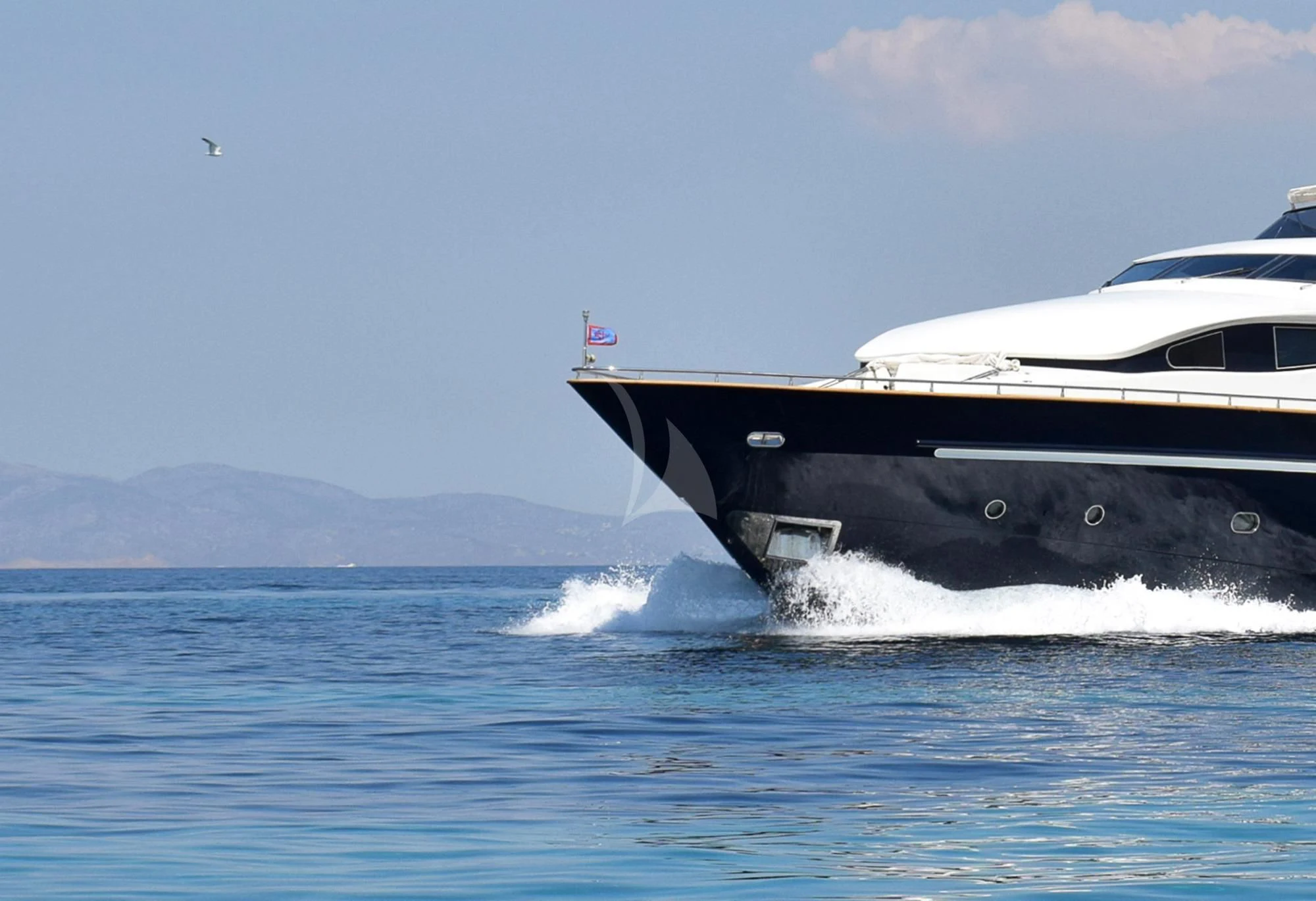 a boat splashing in the water aboard SUGAR Yacht for Sale