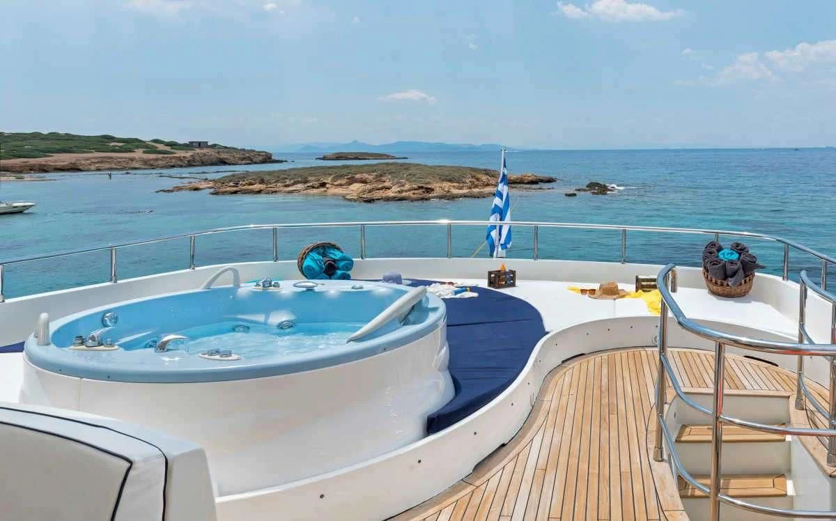 a boat on the water aboard SUGAR Yacht for Sale