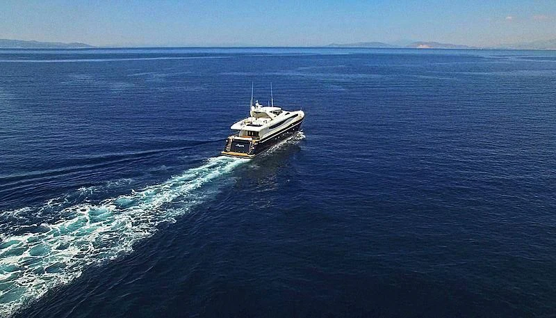 a ship in the water aboard SUGAR Yacht for Sale