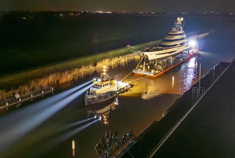 a large ship in the water aboard SPECIAL ONE Yacht for Sale