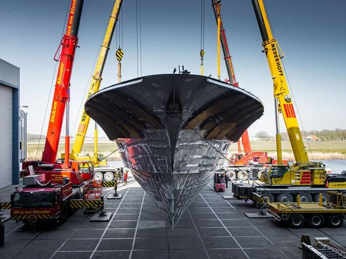 a large black tire aboard SPECIAL ONE Yacht for Sale
