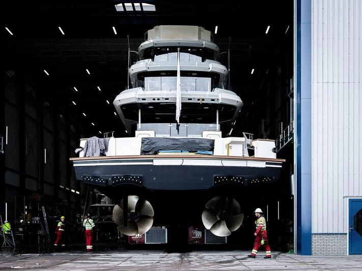 a space shuttle on a platform aboard SPECIAL ONE Yacht for Sale