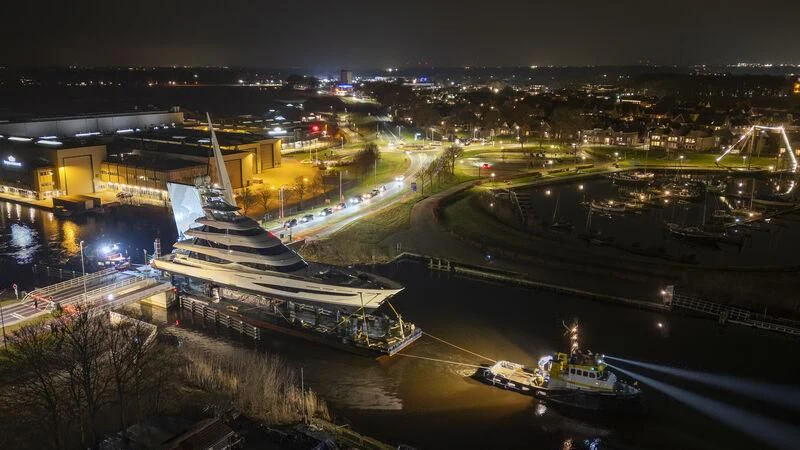 a large ship in a harbor aboard SPECIAL ONE Yacht for Sale