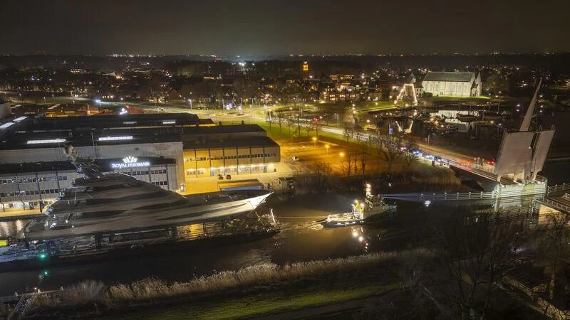 a city at night aboard SPECIAL ONE Yacht for Sale