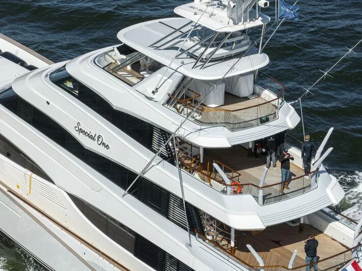 a boat with people on it aboard SPECIAL ONE Yacht for Sale