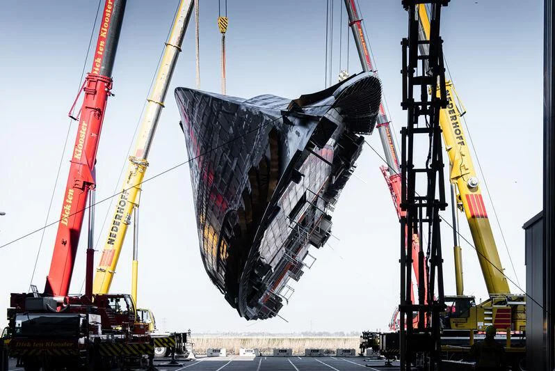 a flag on a pole aboard SPECIAL ONE Yacht for Sale