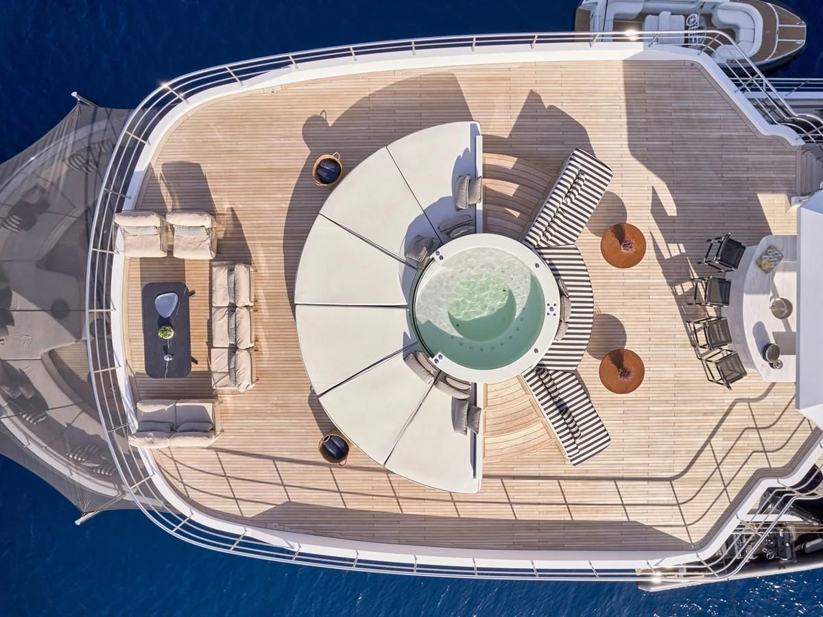 a satellite in space aboard OMNIA Yacht for Sale