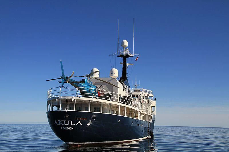 a boat in the water aboard OMNIA Yacht for Sale